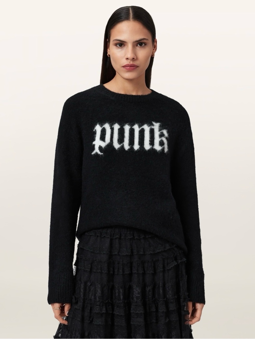 AllSaints Punk Pretty Crewneck Sweater